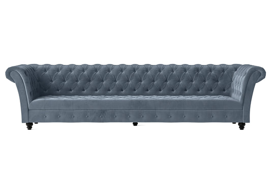 Civita 4 Seater Sofa Baby Blue Velvet