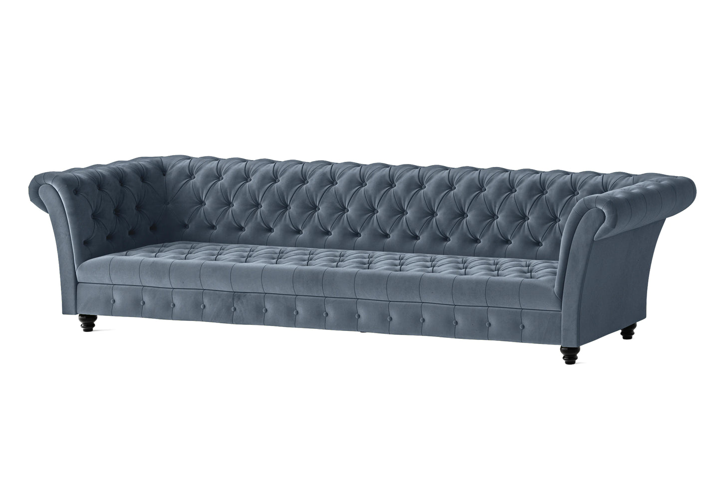 Civita 4 Seater Sofa Baby Blue Velvet