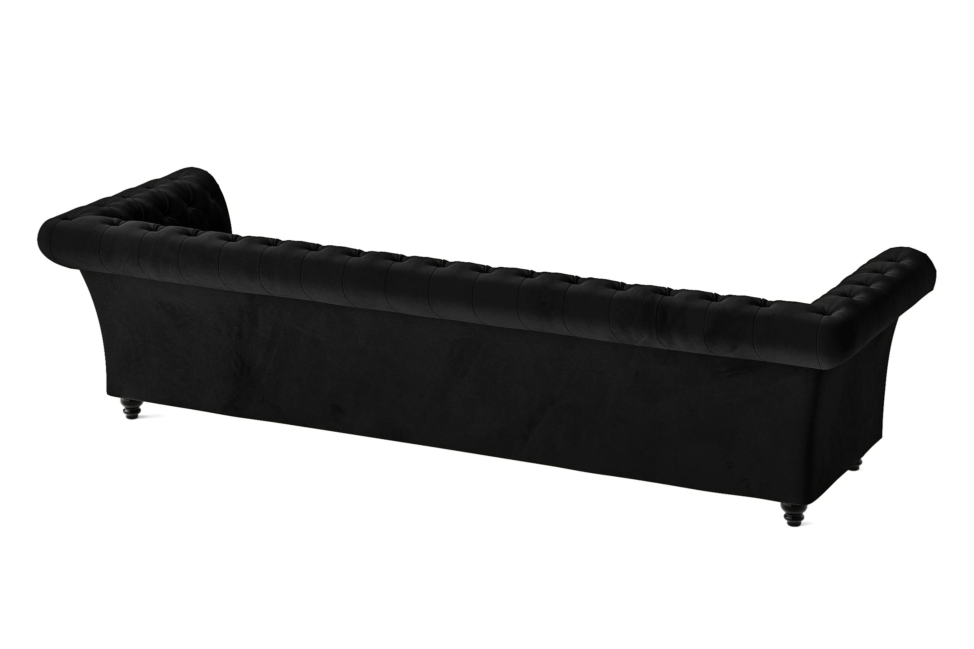 Civita 4 Seater Sofa Black Velvet