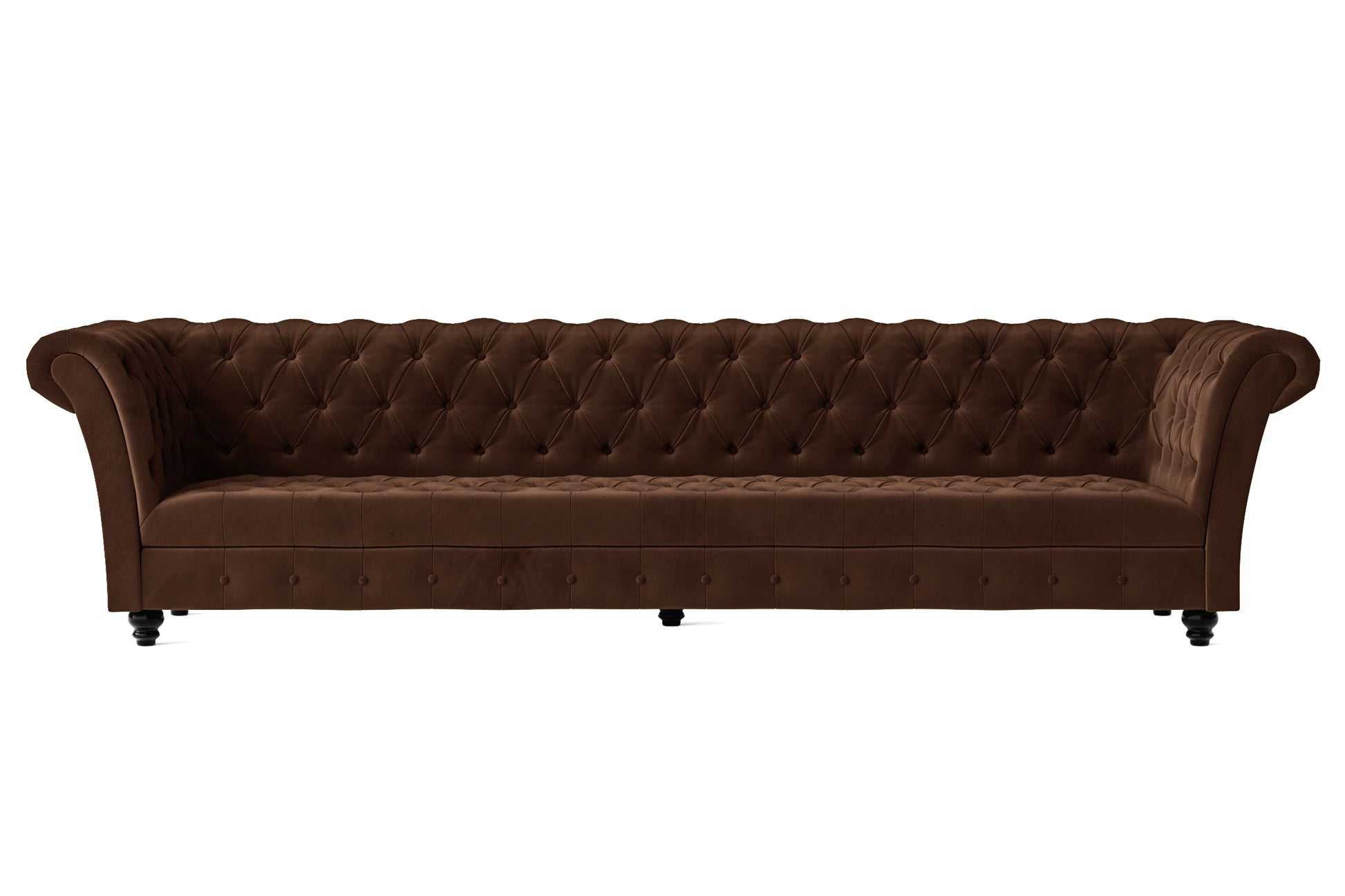 Civita 4 Seater Sofa Coffee Brown Velvet