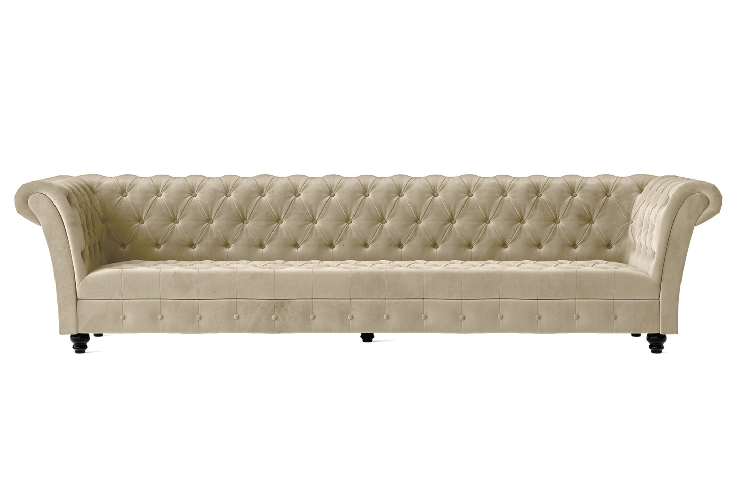 Civita 4 Seater Sofa Cream Velvet