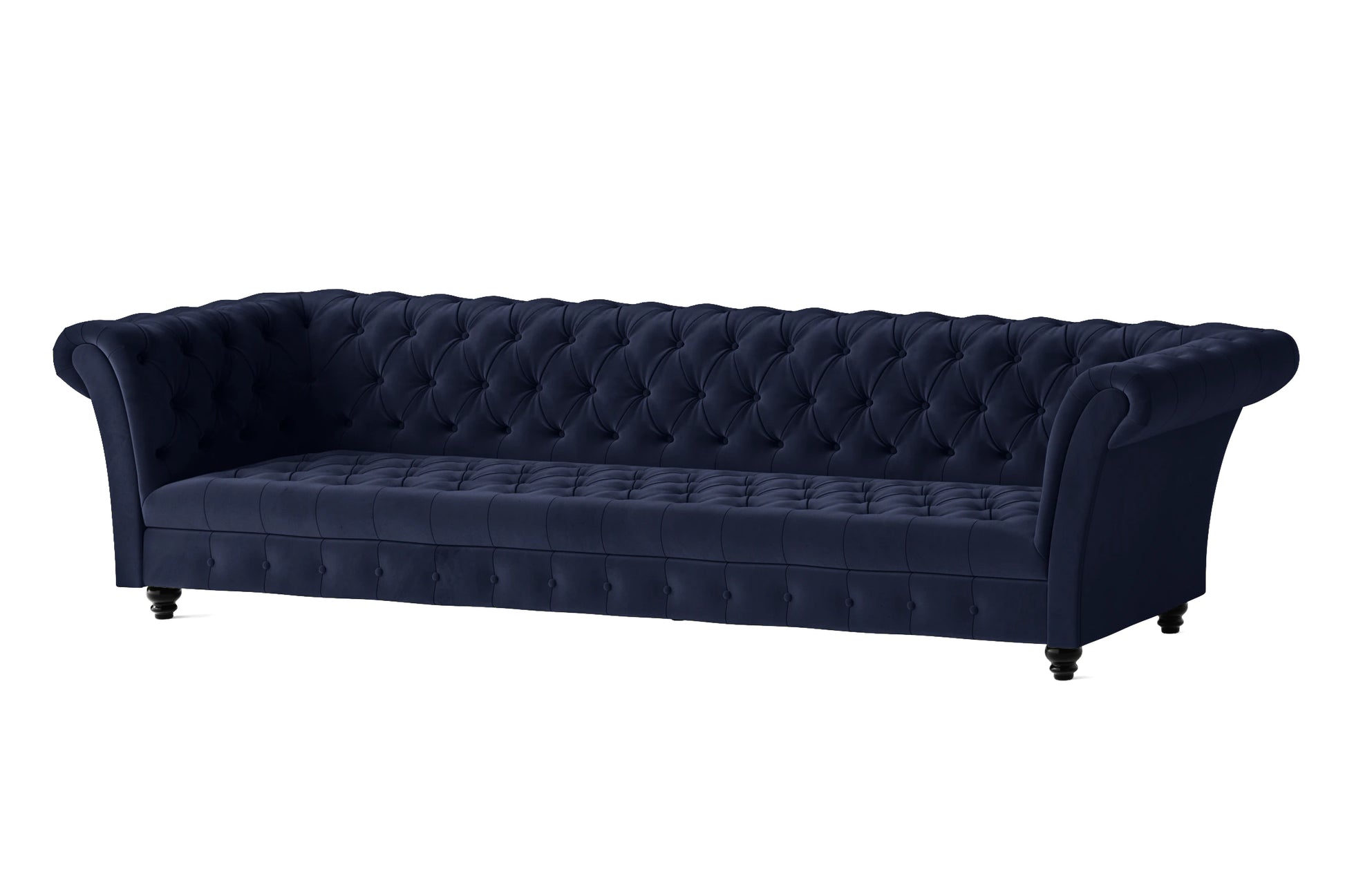 Civita 4 Seater Sofa Dark Blue Velvet