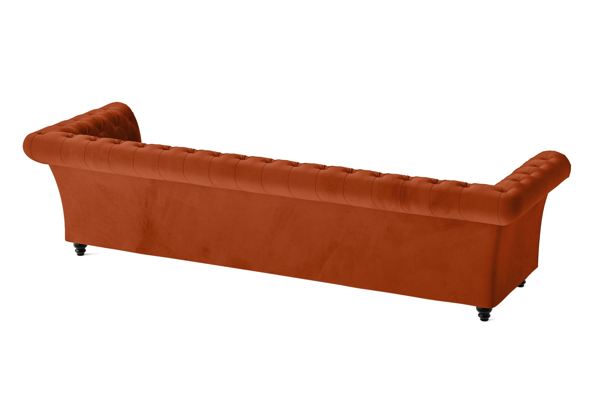 Civita 4 Seater Sofa Orange Velvet