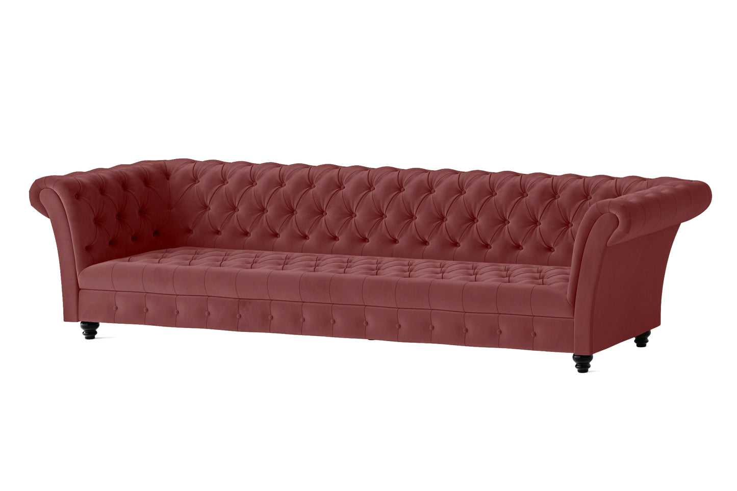 Civita 4 Seater Sofa Pink Velvet