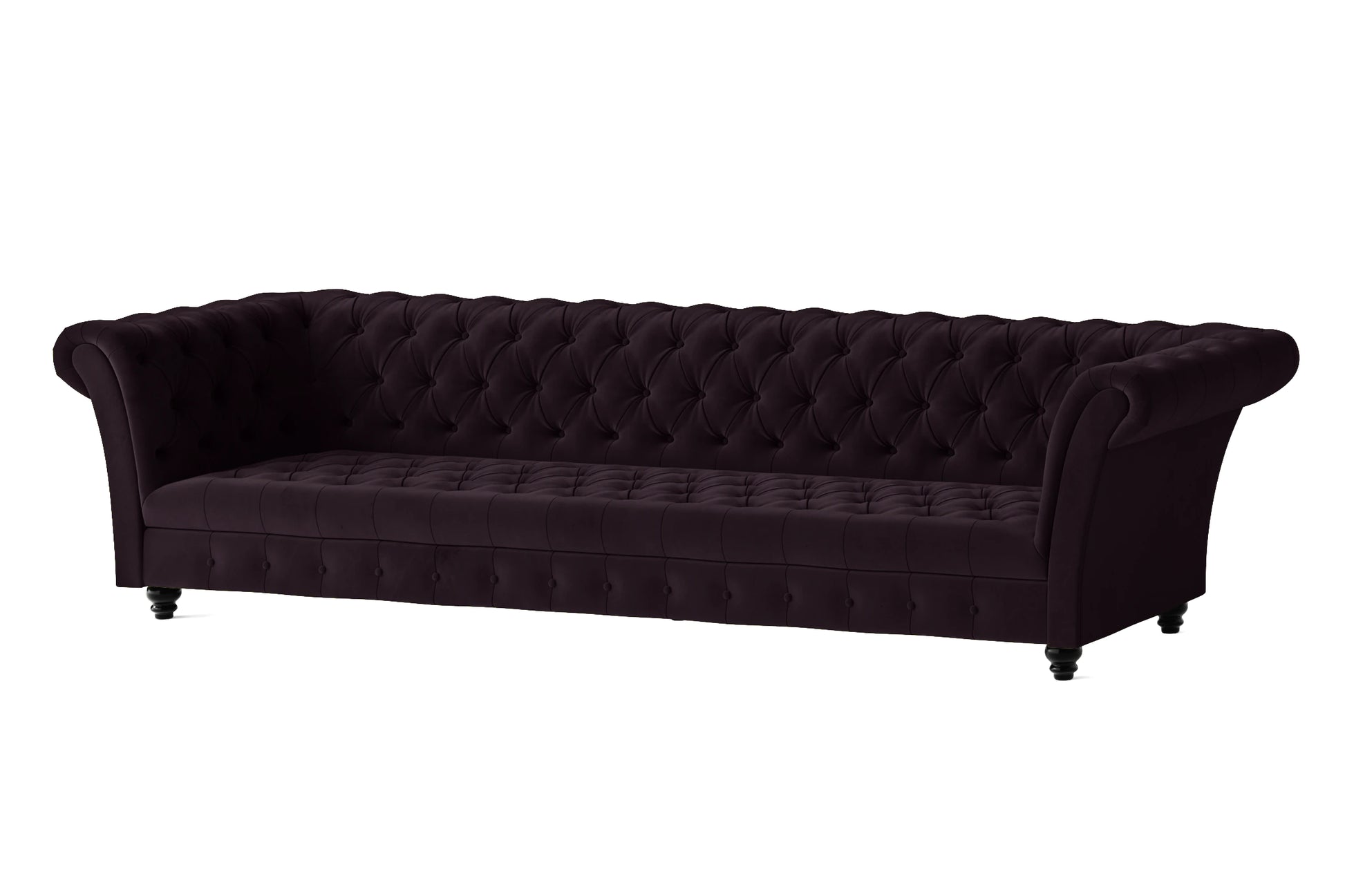 Civita 4 Seater Sofa Purple Velvet