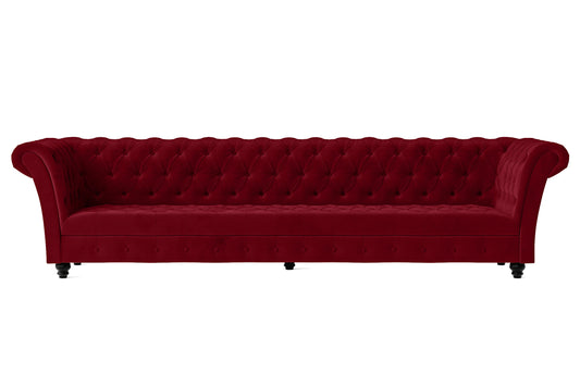 Civita 4 Seater Sofa Red Velvet