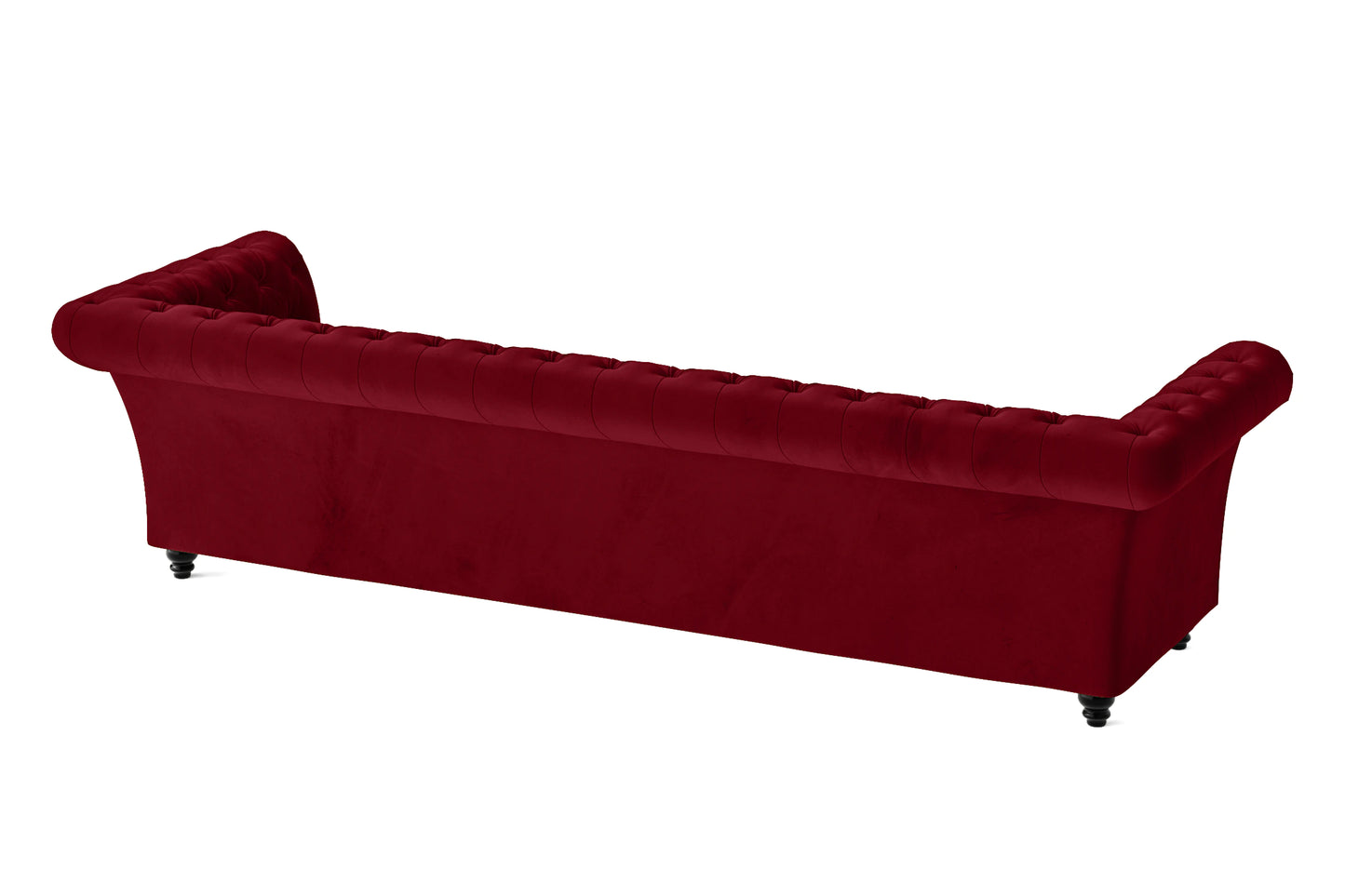 Civita 4 Seater Sofa Red Velvet