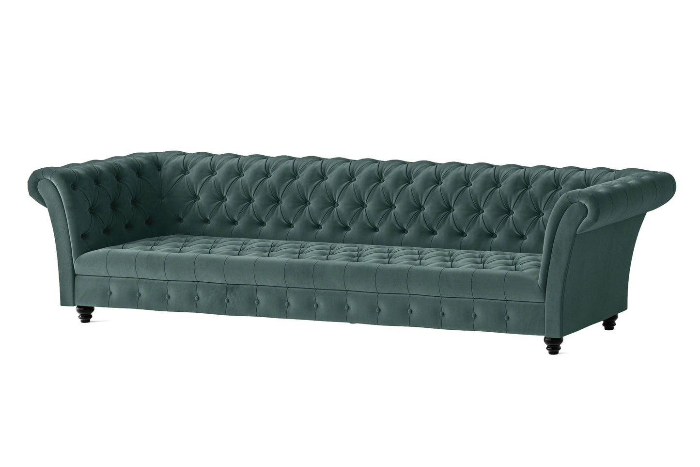 Civita 4 Seater Sofa Teal Velvet