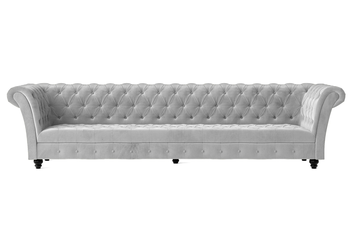 Civita 4 Seater Sofa White Velvet