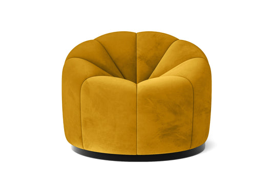 Columbia Armchair Yellow Velvet