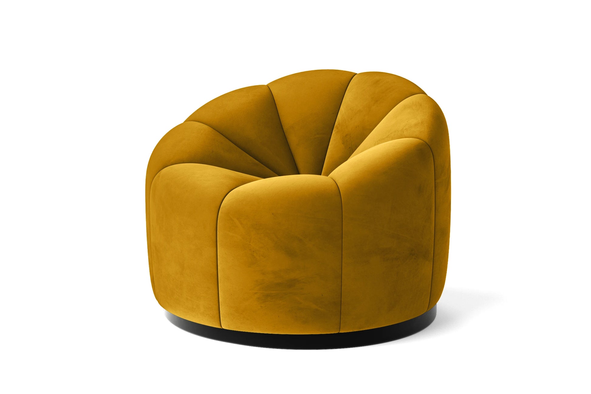 Columbia Armchair Yellow Velvet