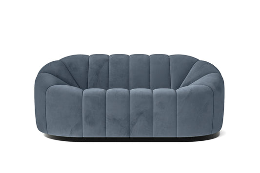 Columbia 2 Seater Sofa Baby Blue Velvet