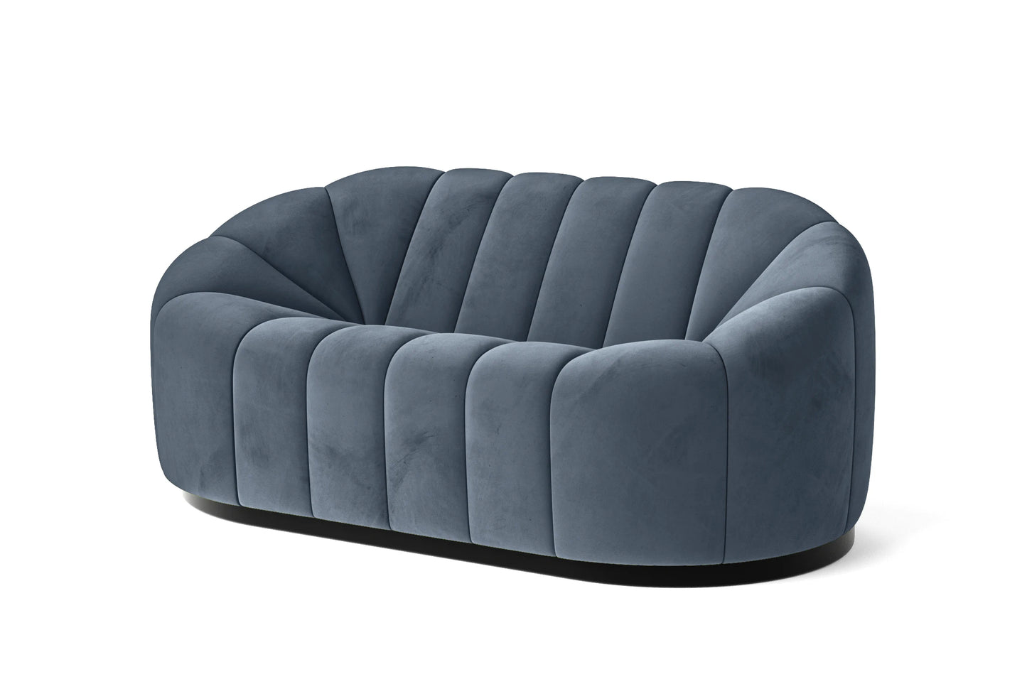 Columbia 2 Seater Sofa Baby Blue Velvet