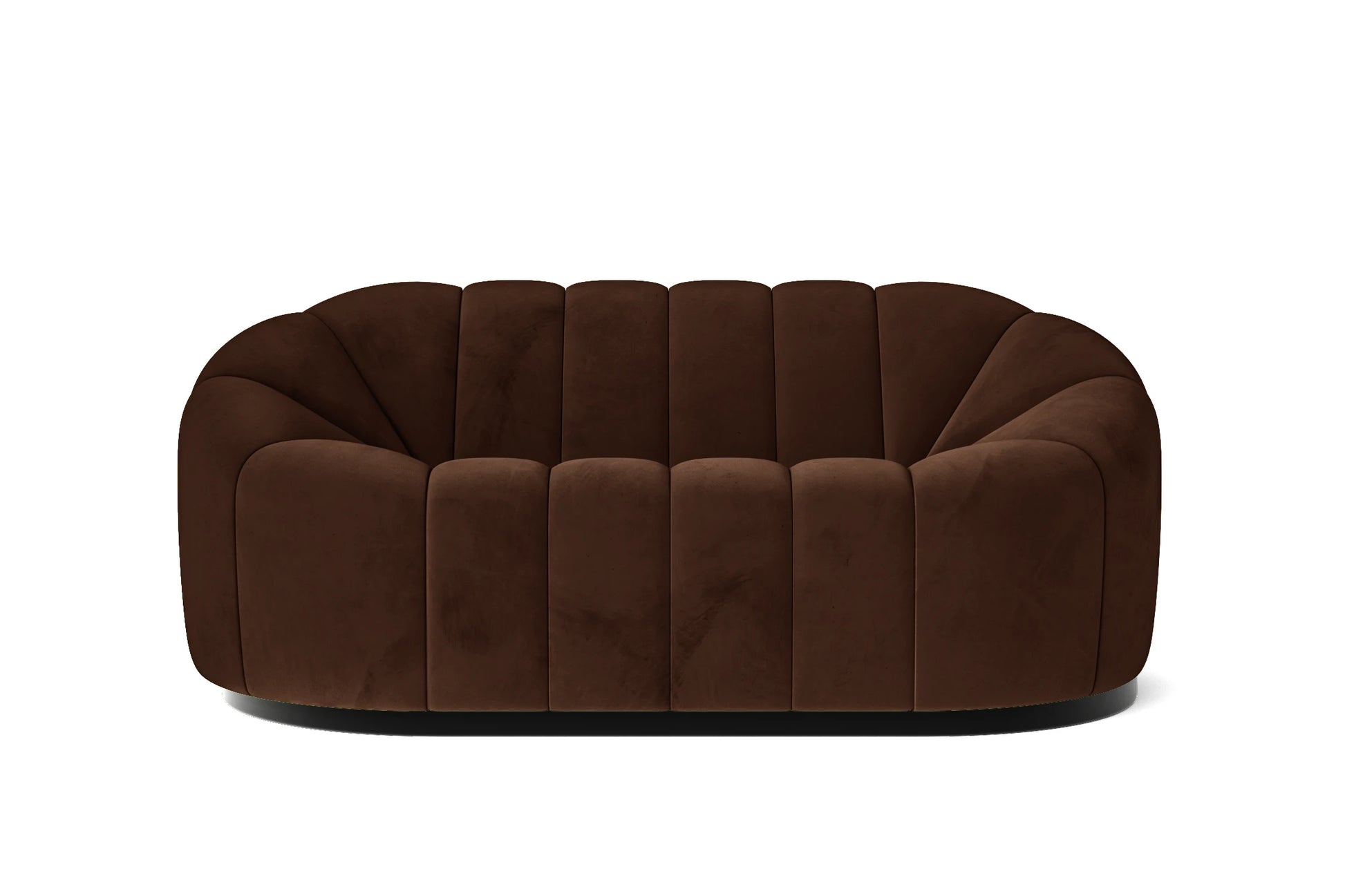 Columbia 2 Seater Sofa Coffee Brown Velvet