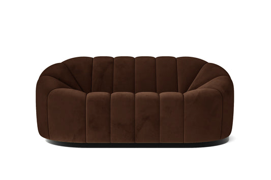 Columbia 2 Seater Sofa Coffee Brown Velvet