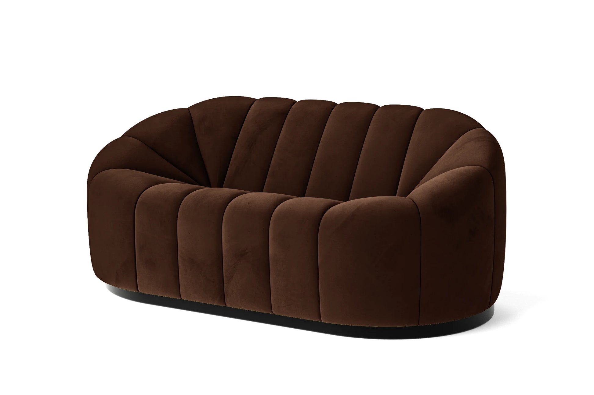 Columbia 2 Seater Sofa Coffee Brown Velvet