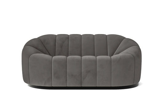 Columbia 2 Seater Sofa Grey Velvet