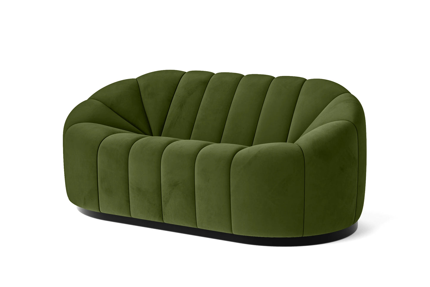 Columbia 2 Seater Sofa Lime Velvet