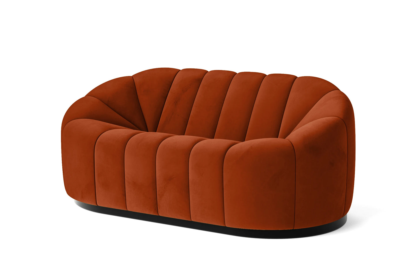 Columbia 2 Seater Sofa Orange Velvet