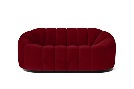 Columbia 2 Seater Sofa Red Velvet