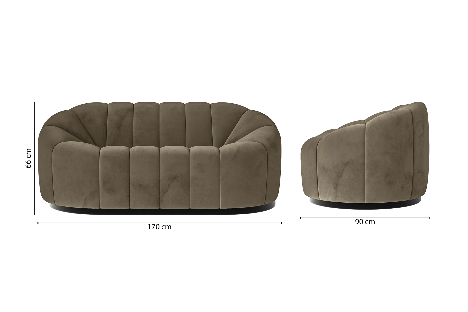 Columbia 2 Seater Sofa Sand Velvet