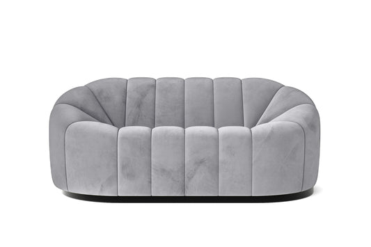 Columbia 2 Seater Sofa Silver Velvet