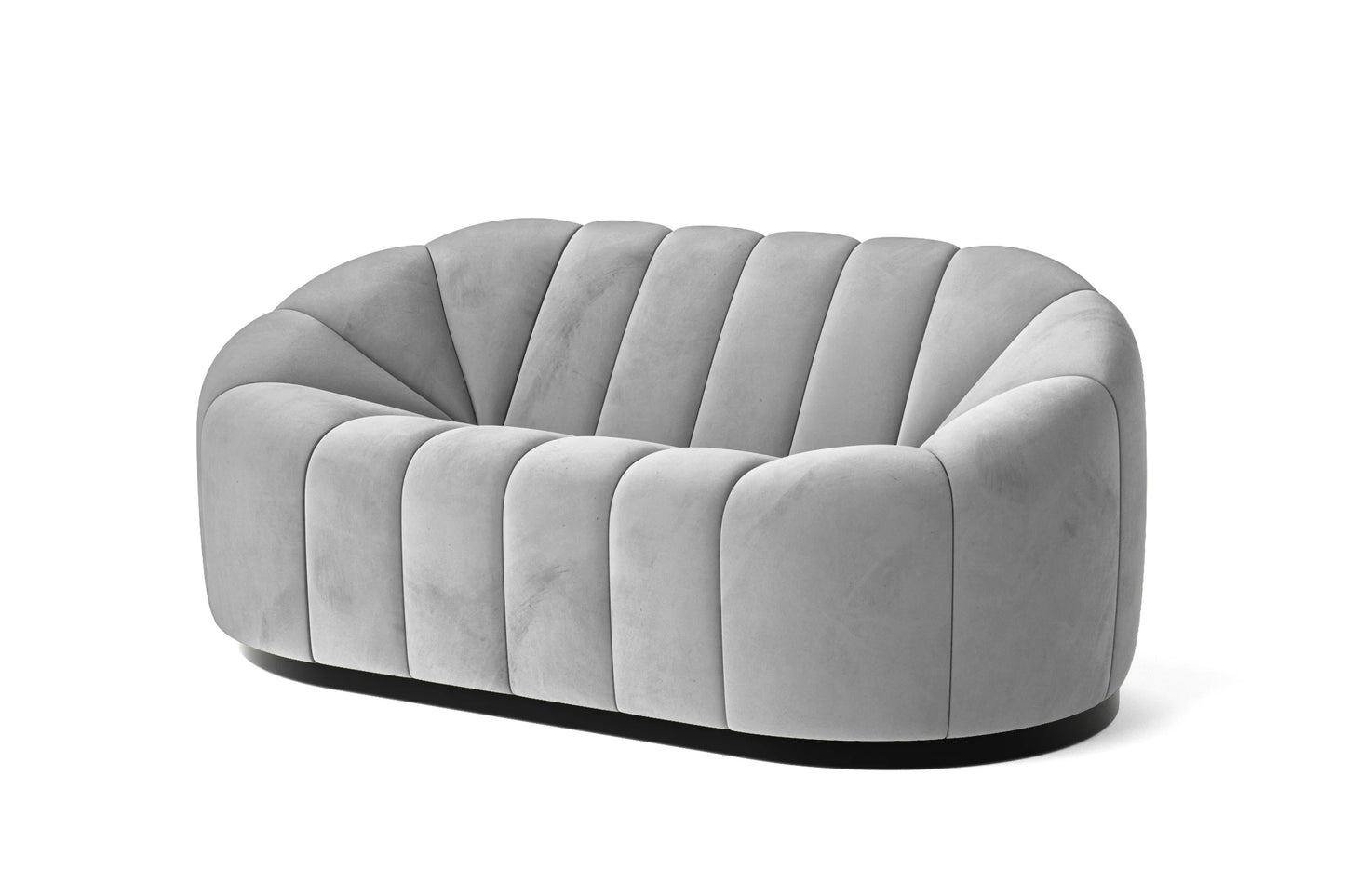 Columbia 2 Seater Sofa White Velvet