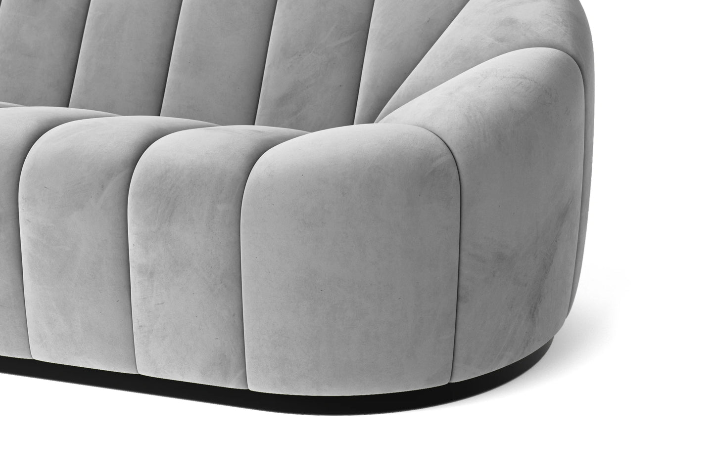 Columbia 2 Seater Sofa White Velvet