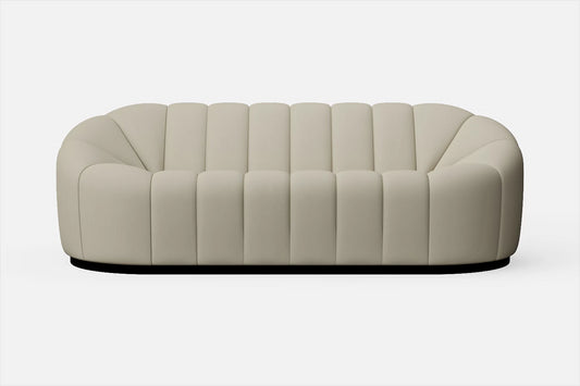 Columbia 3 Seater Sofa Cream Leather