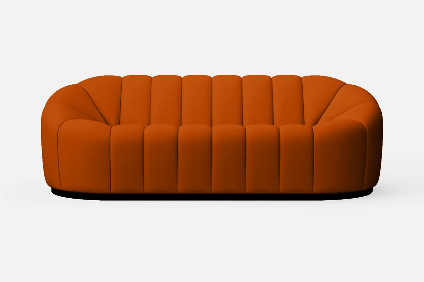 Columbia 3 Seater Sofa Orange Leather