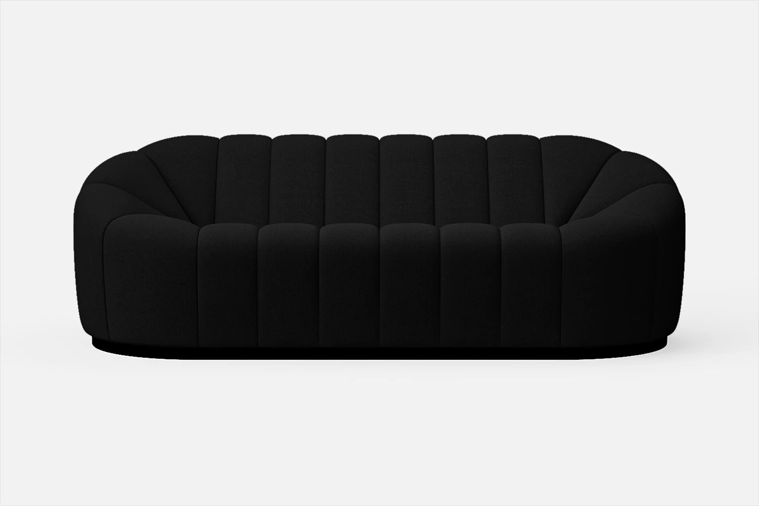 Columbia 3 Seater Sofa Black Linen Fabric