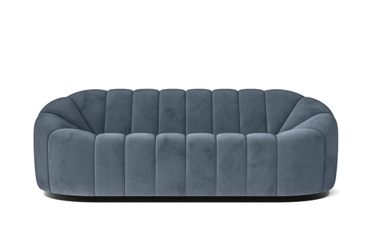 Columbia 3 Seater Sofa Baby Blue Velvet