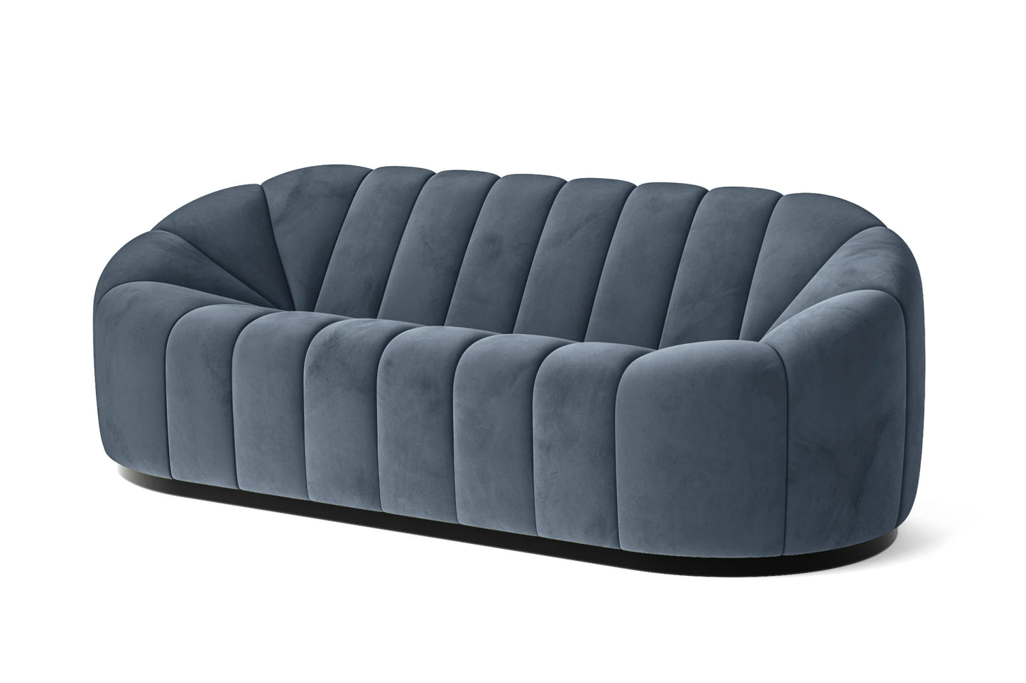 Columbia 3 Seater Sofa Baby Blue Velvet