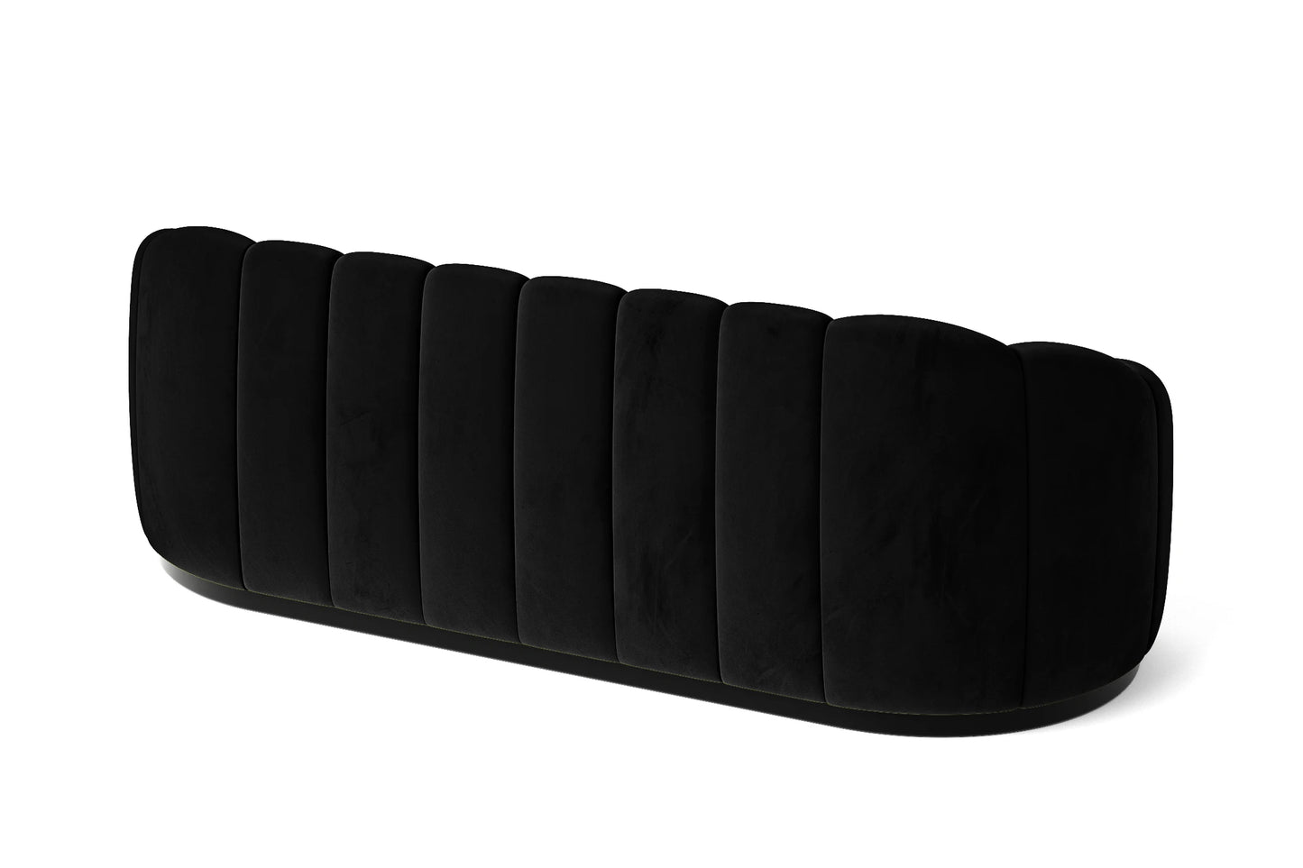 Columbia 3 Seater Sofa Black Velvet