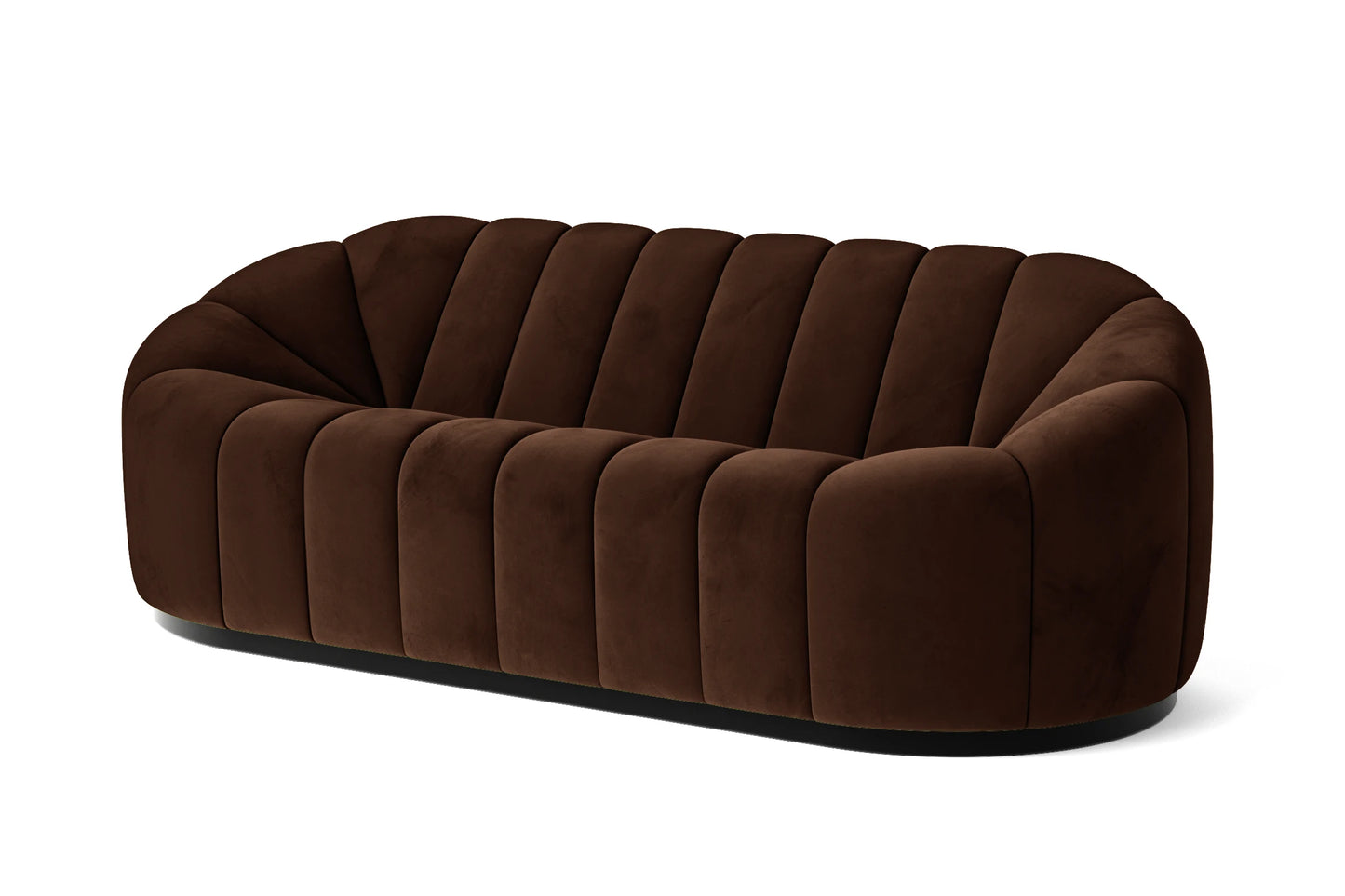 Columbia 3 Seater Sofa Coffee Brown Velvet