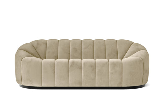 Columbia 3 Seater Sofa Cream Velvet