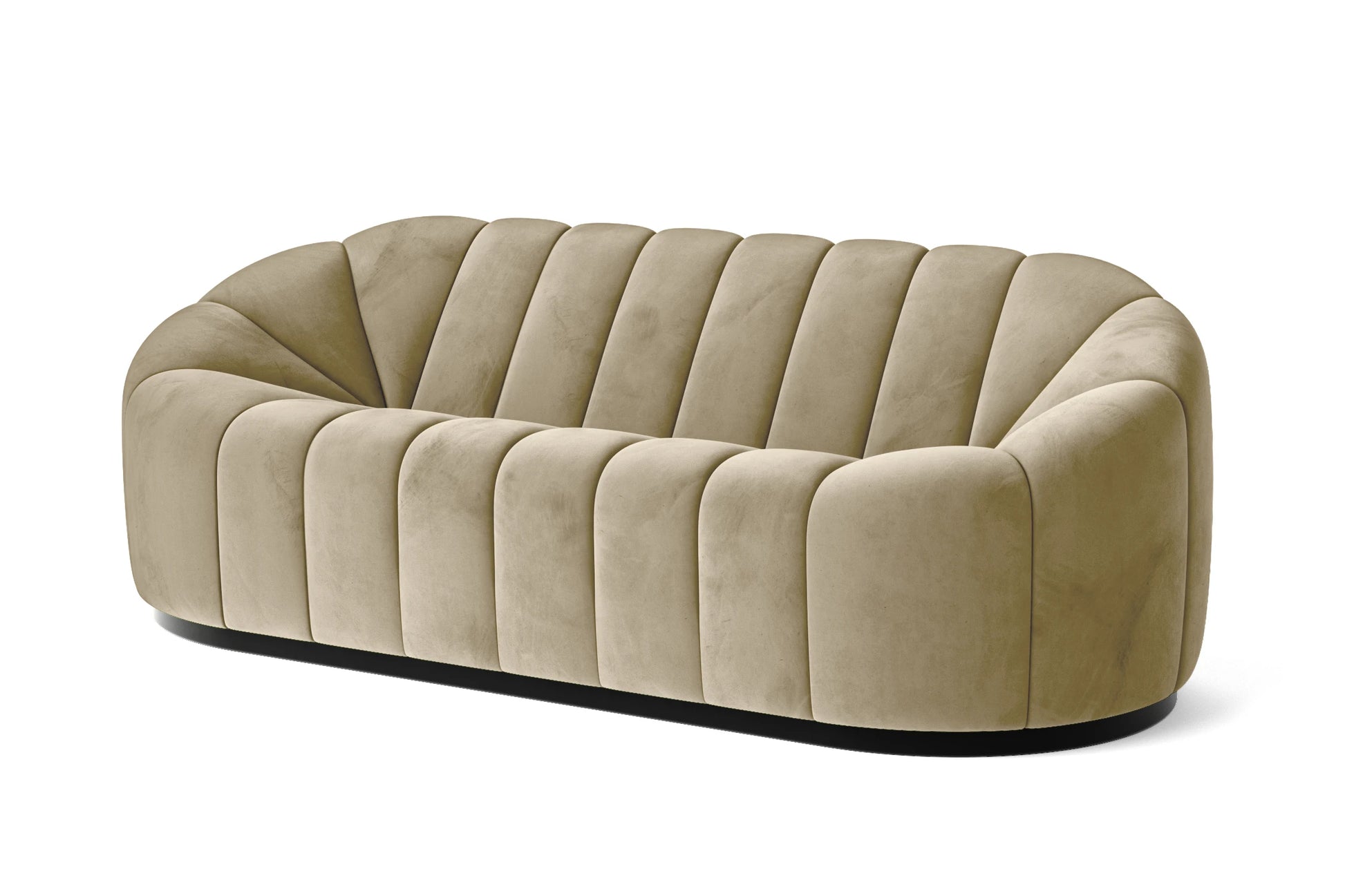 Columbia 3 Seater Sofa Cream Velvet