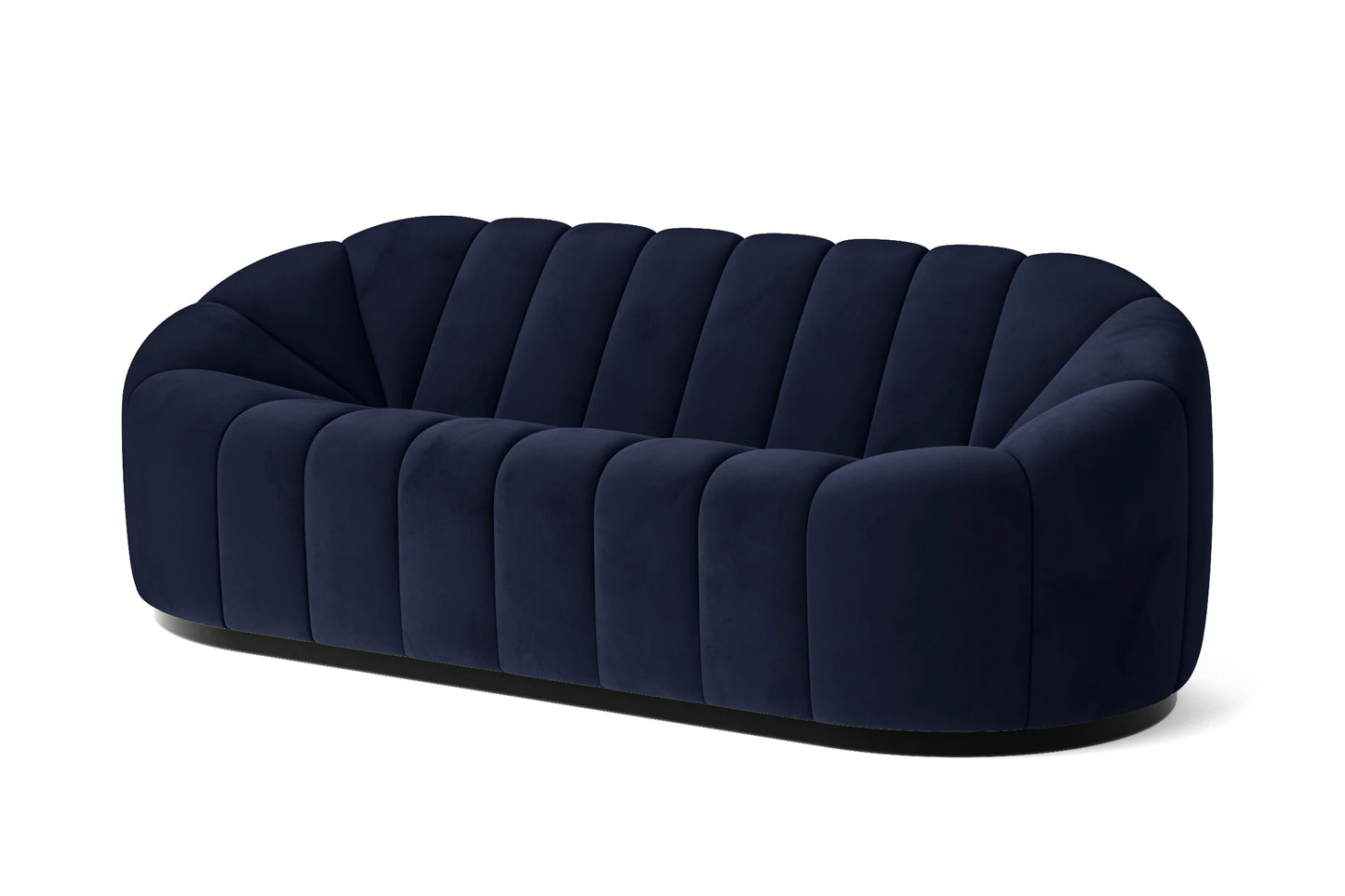 Columbia 3 Seater Sofa Dark Blue Velvet