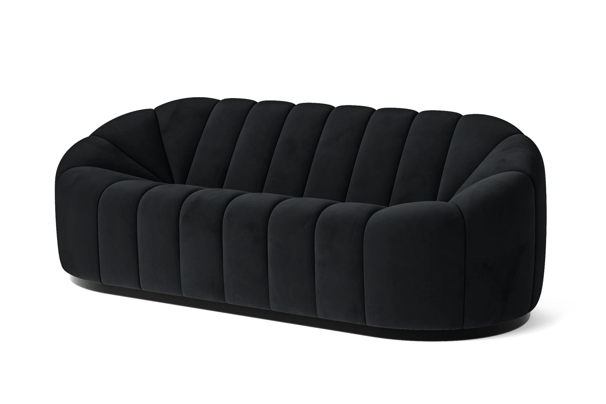 Columbia 3 Seater Sofa Dark Grey Velvet