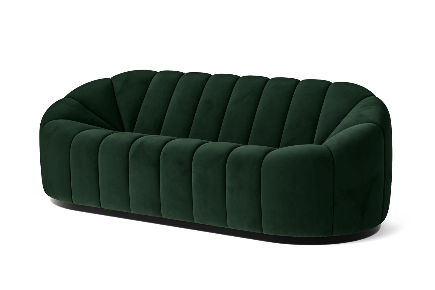 Columbia 3 Seater Sofa Green Velvet