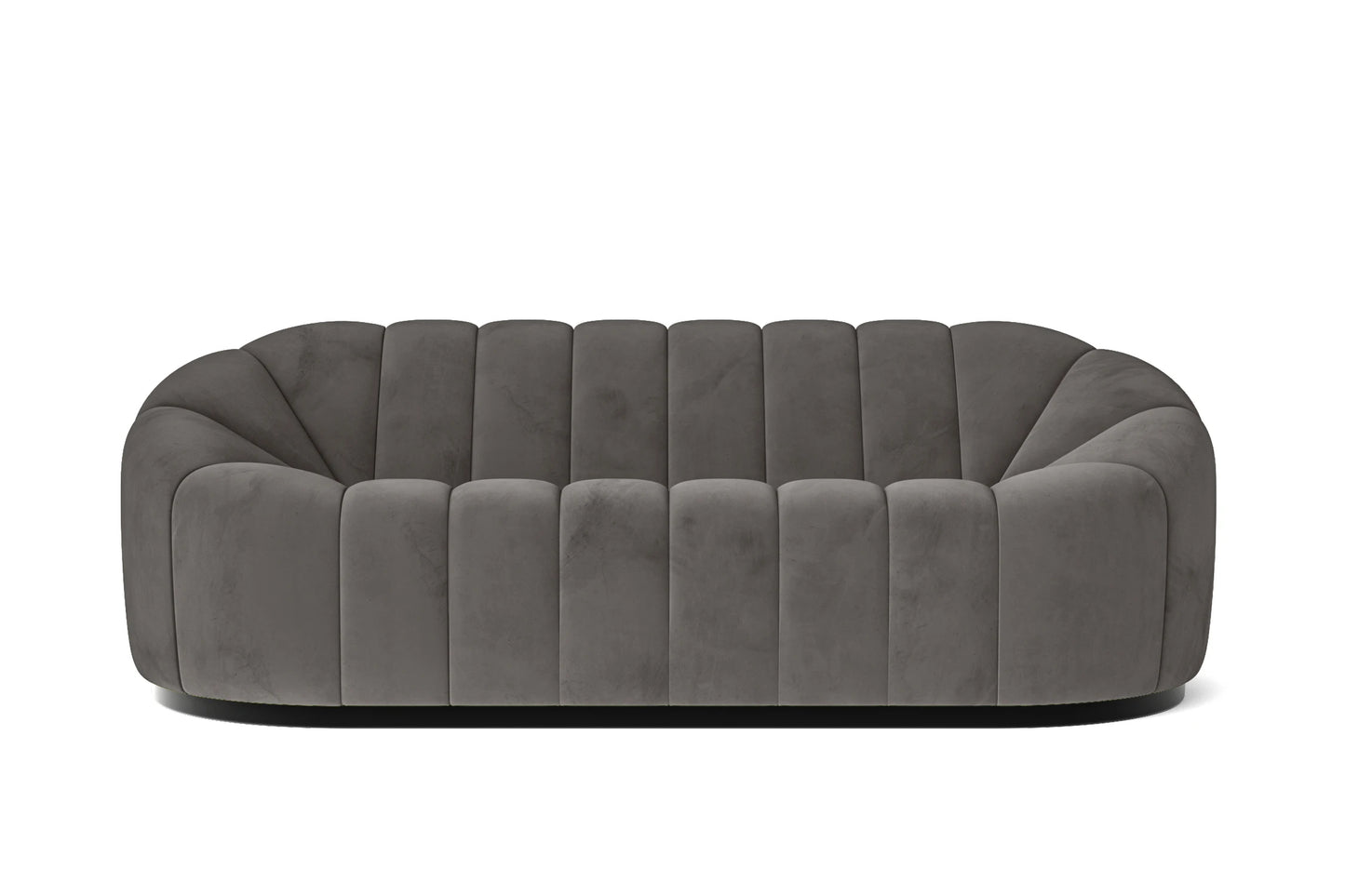 Columbia 3 Seater Sofa Grey Velvet