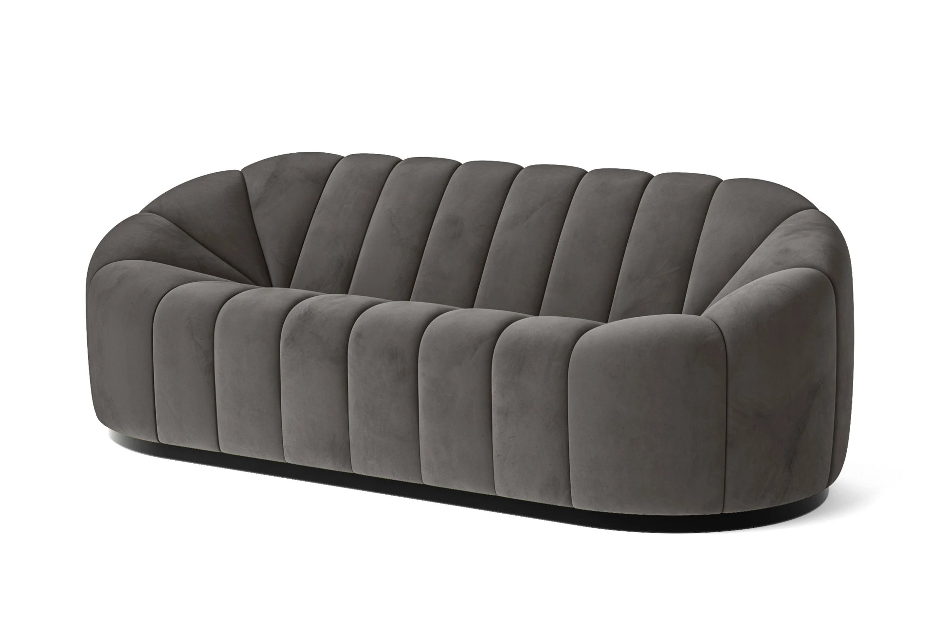 Columbia 3 Seater Sofa Grey Velvet