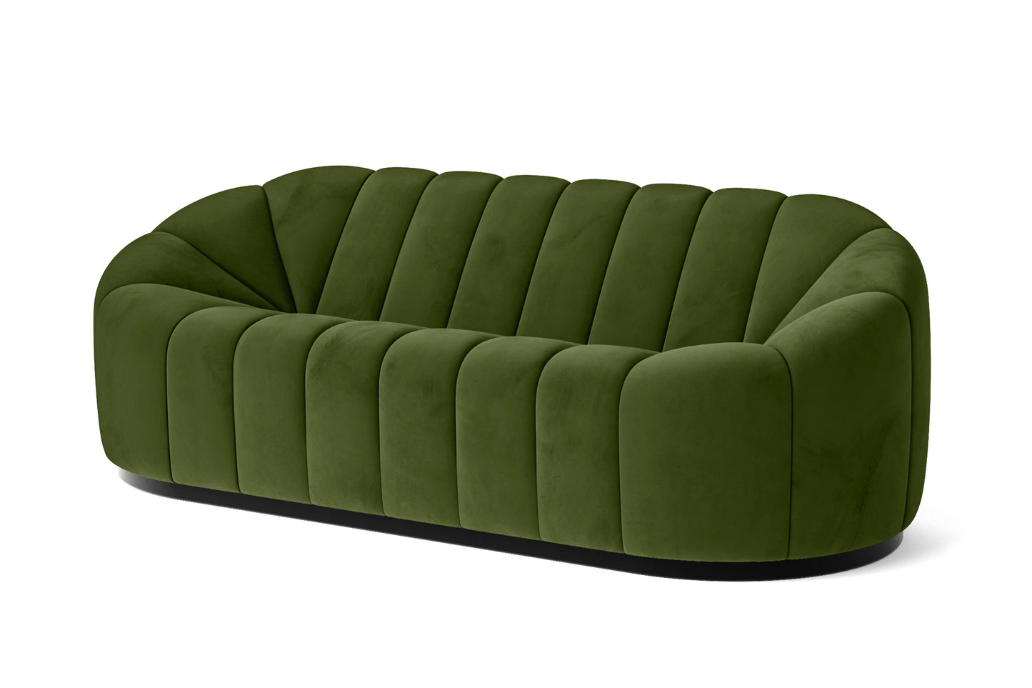 Columbia 3 Seater Sofa Lime Velvet