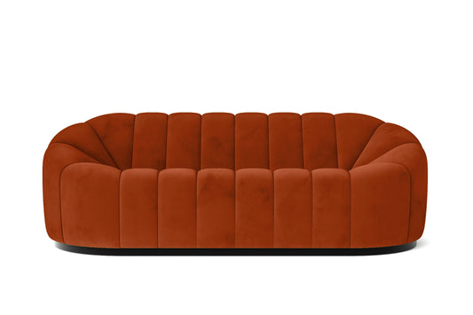 Columbia 3 Seater Sofa Orange Velvet