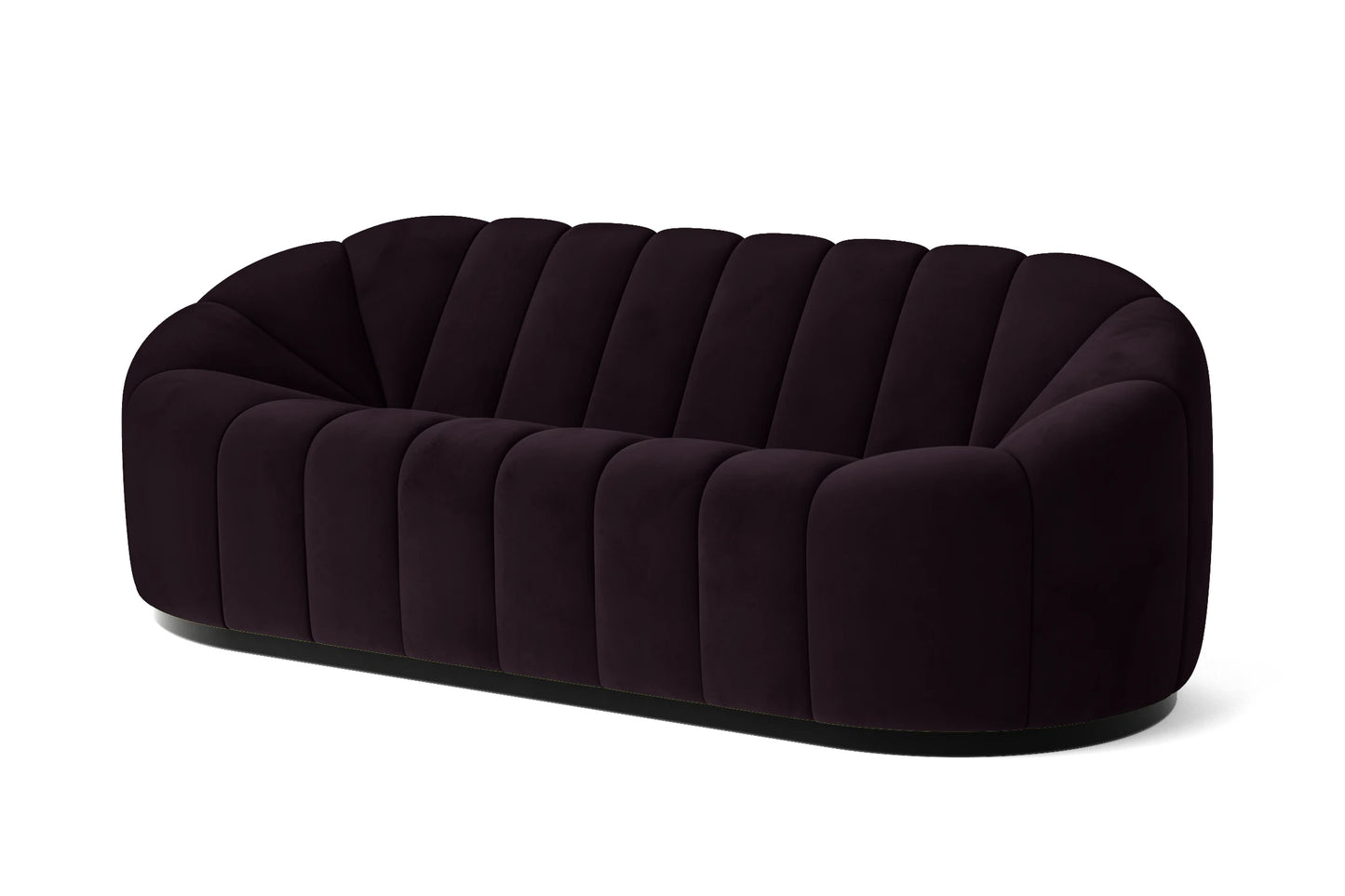 Columbia 3 Seater Sofa Purple Velvet