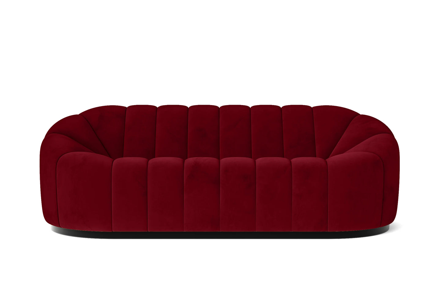 Columbia 3 Seater Sofa Red Velvet