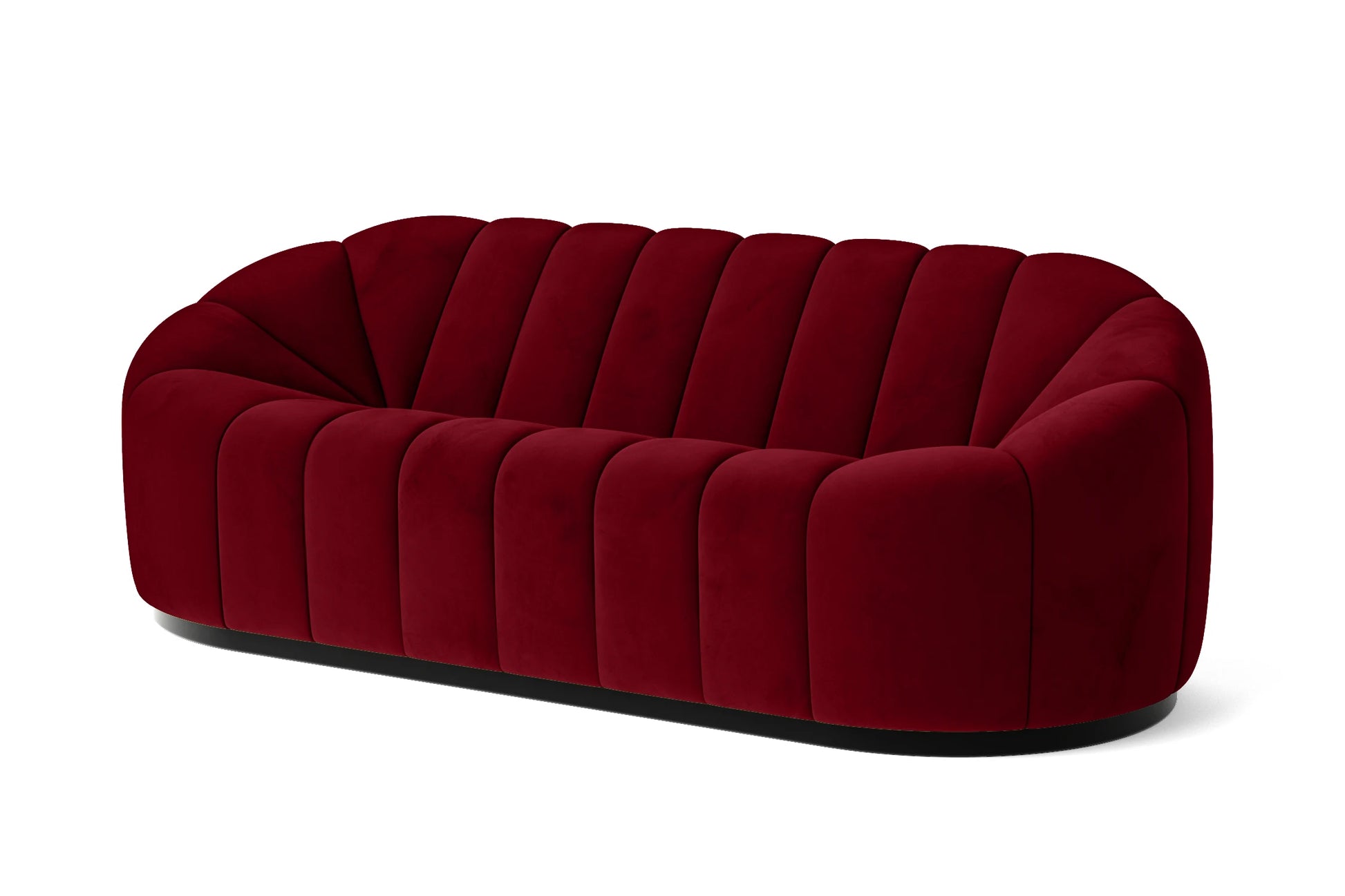 Columbia 3 Seater Sofa Red Velvet