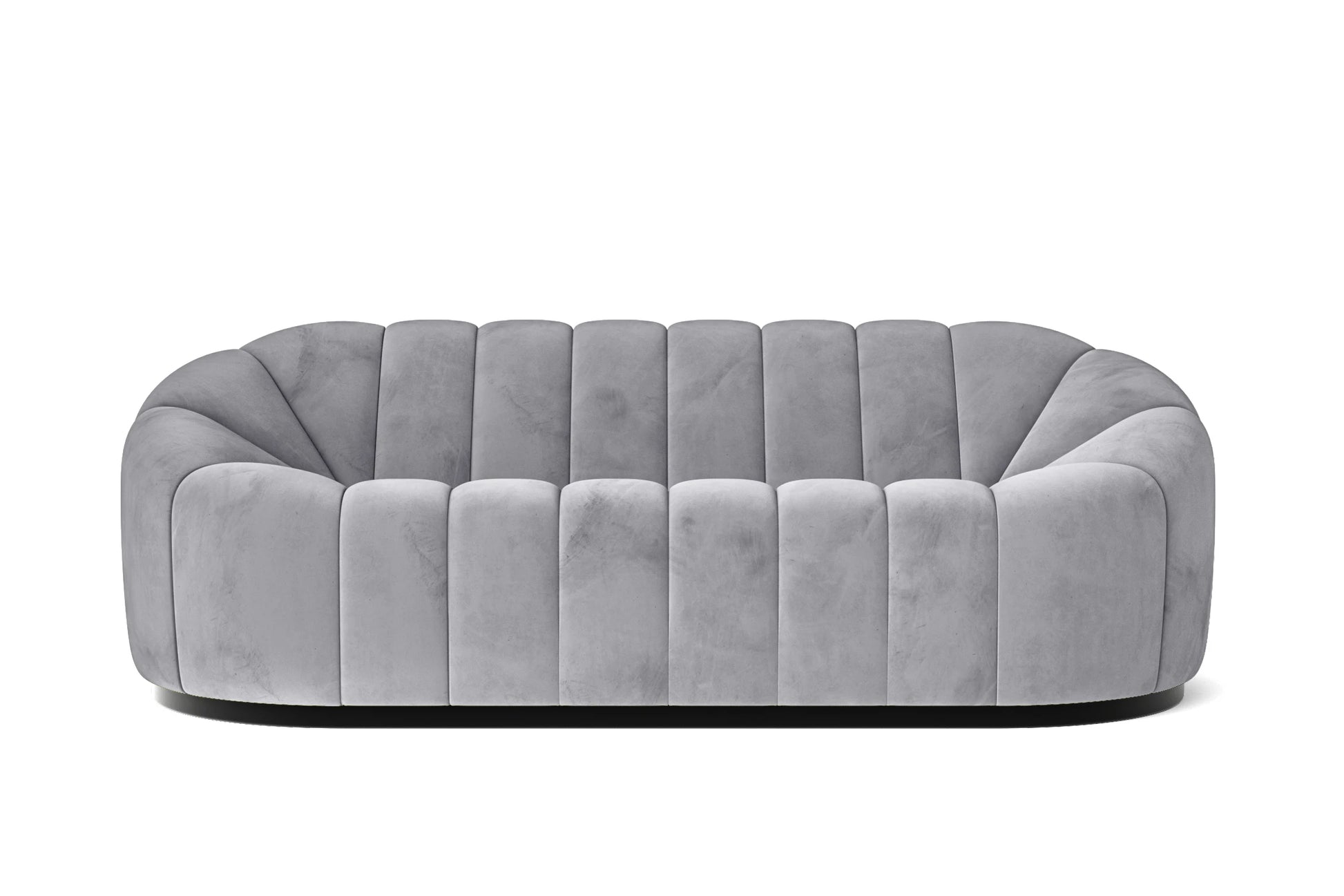 Columbia 3 Seater Sofa Silver Velvet