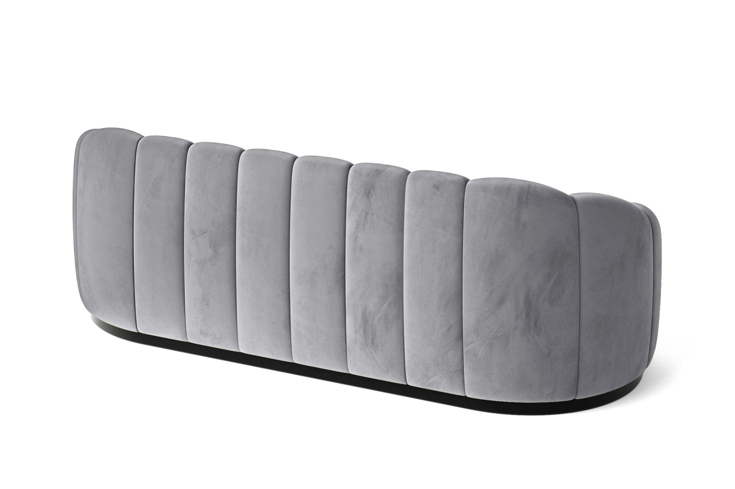 Columbia 3 Seater Sofa Silver Velvet