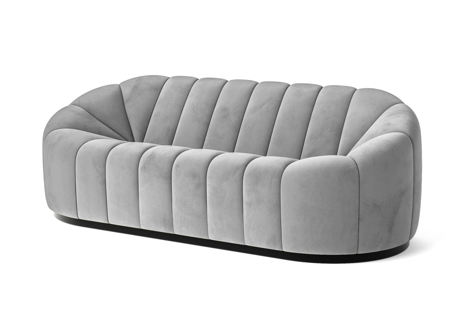 Columbia 3 Seater Sofa White Velvet